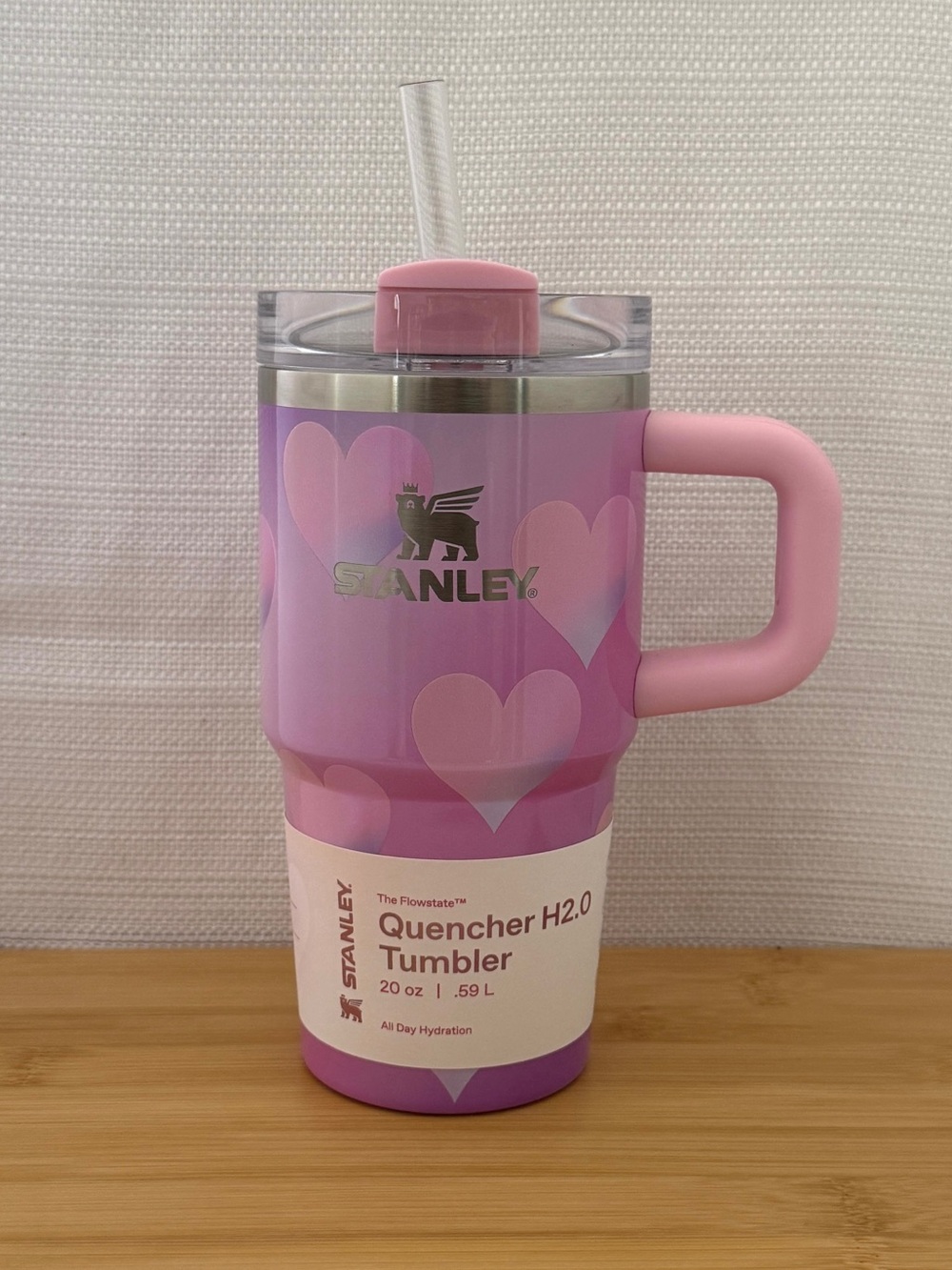 Stanley Valentine's Day 20 oz Stainless Steel H2.0 Flowstate Quencher Tumbler